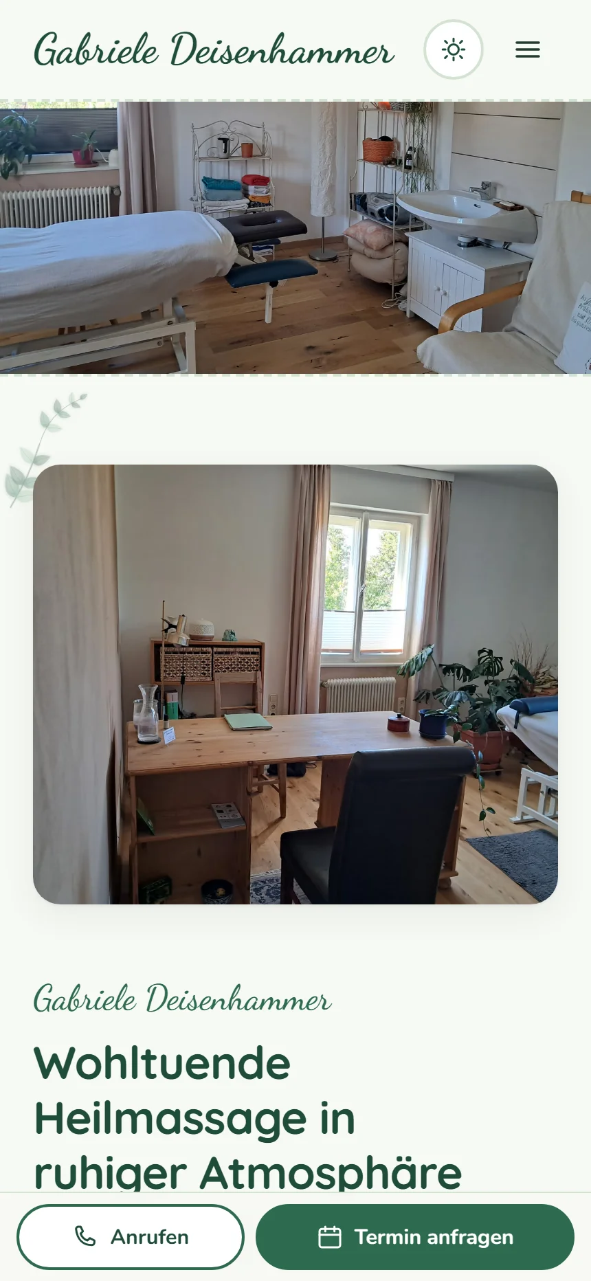 Smartphone Screenshot von Heilmassage Gabriele Deisenhammer